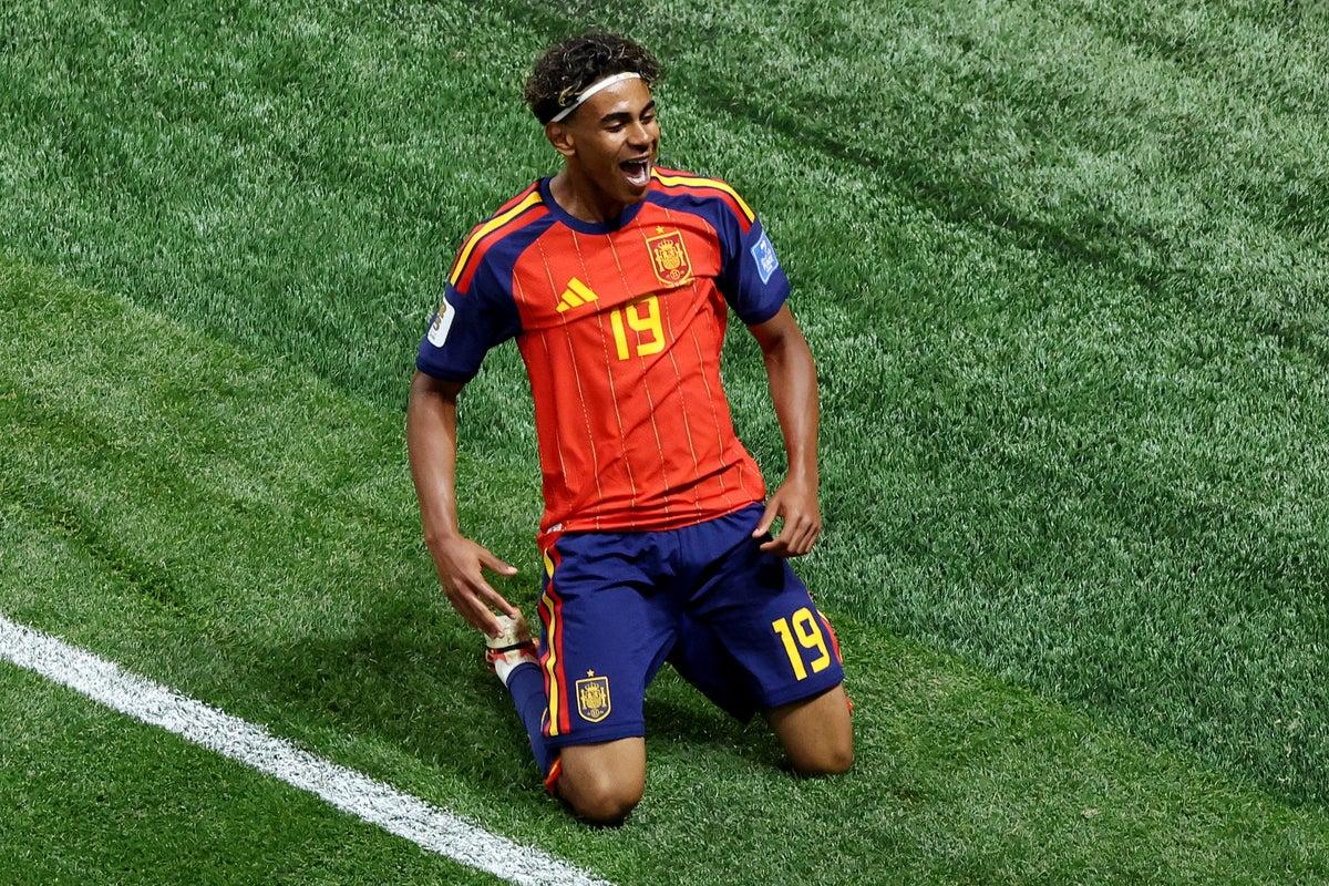 Lamine Yamal Cetak Gol Pertama di Piala Dunia Saat Spanyol Hancurkan Arab Saudi