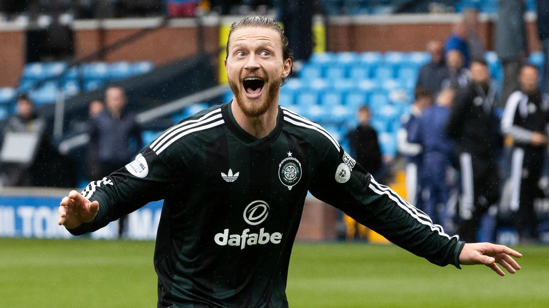 Kasper Hogh Cetak Hat-trick Pertama Bersama Celtic